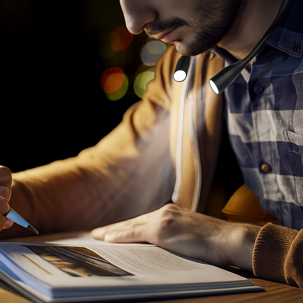 Reading Light Adjustable LED Neck Lamp Hands Free Lighting