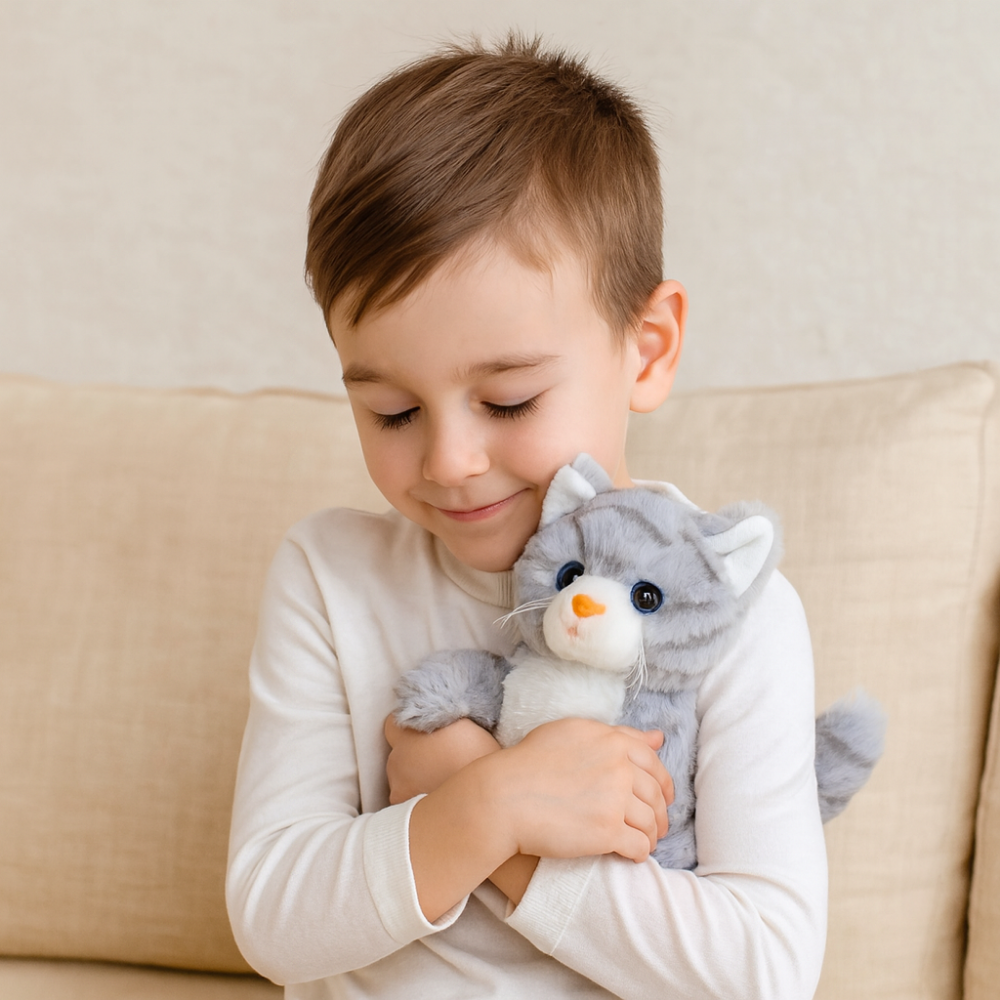 Realistic Cat Plush Toy Soft Stuffed Kitten Doll Kids Gift