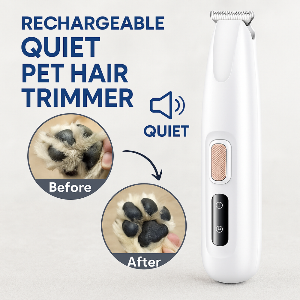 Rechargeable Grooming Clipper Quiet Pet Hair Trimmer