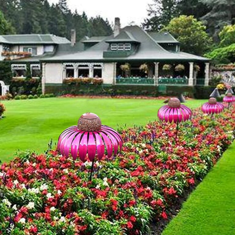 Bird Feeder Metal Flower Garden Ornament