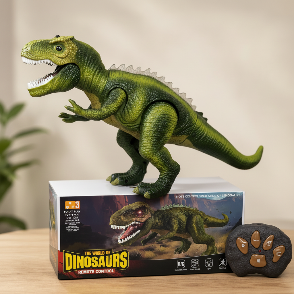 Dinosaur Toy Remote Control Walking Roaring Interactive Figure