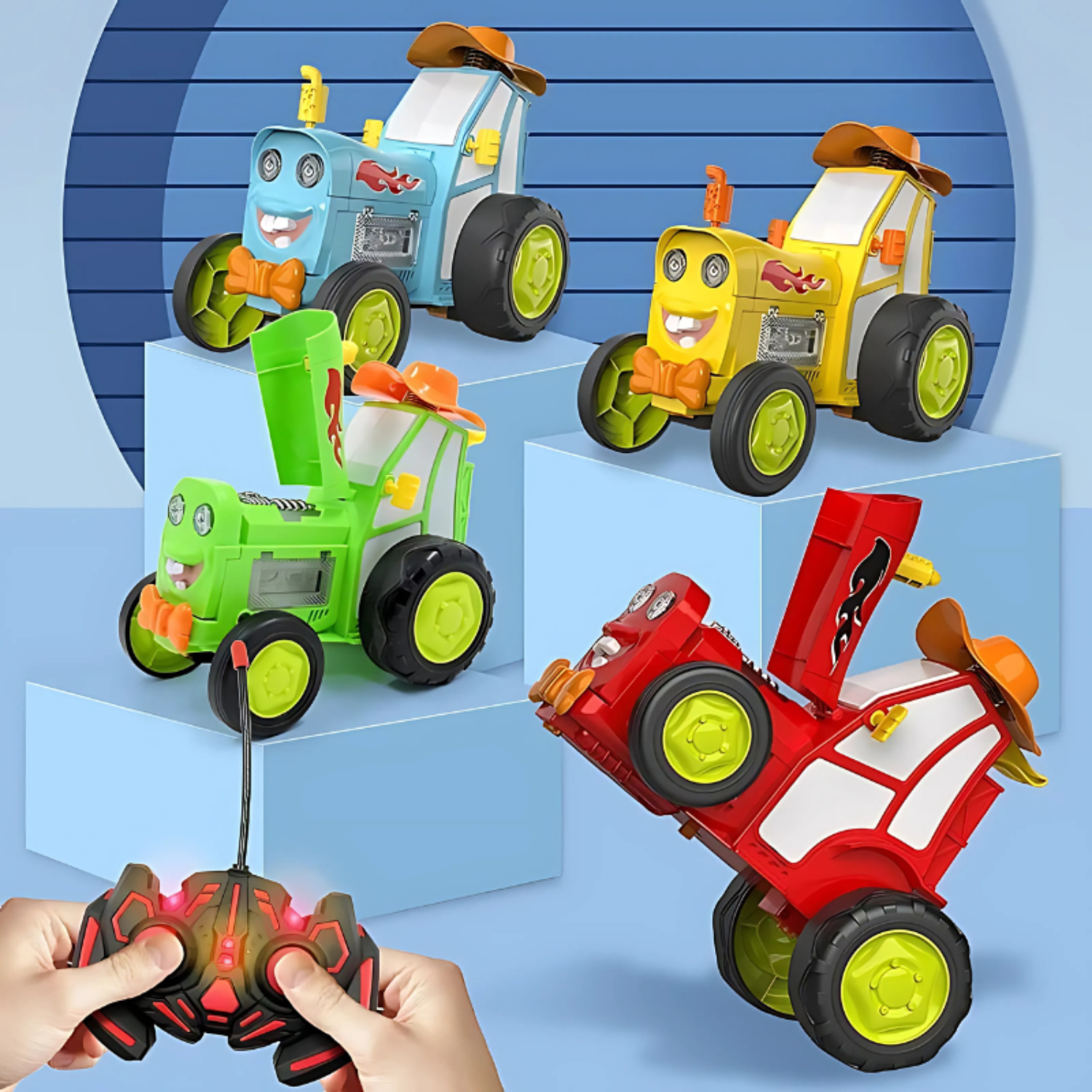 Remote Control Stunt Car Lights Flips Vehicle Toy 2