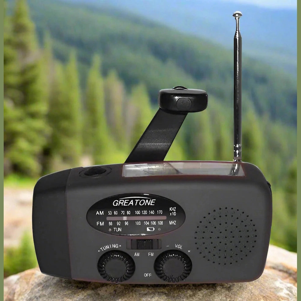 Emergency Radio | Solar Hand Crank Power Hub for Camping