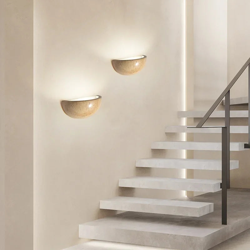 Luminous Haven – Stylish LED Stone Wall Light for Living Room and Bedroom Ambiance