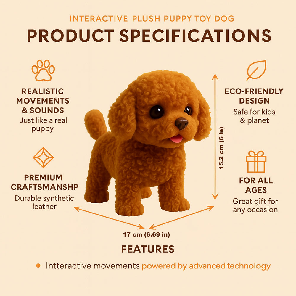 Robot Puppy Realistic Dog Interactive Plush AI Dog Robot