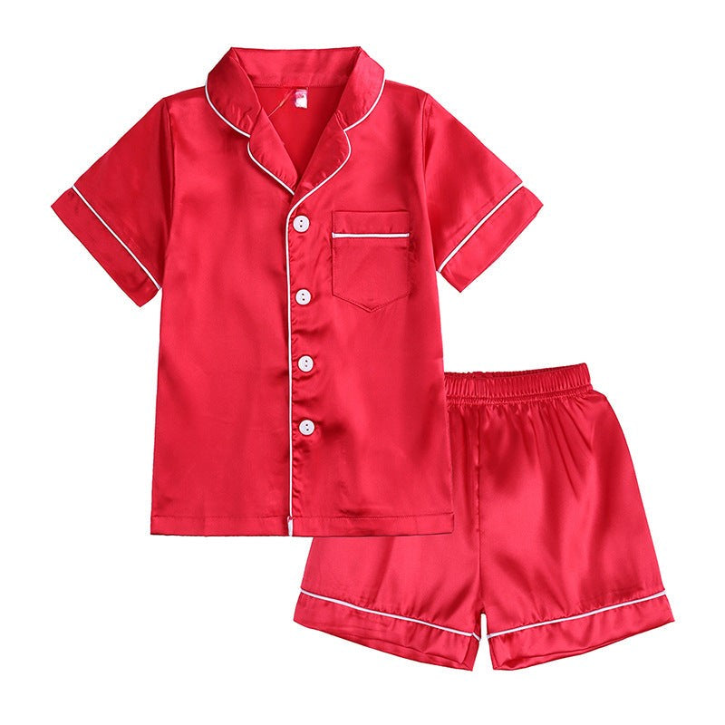 Silk Pyjama Set for Kids Sleepwear Comfort