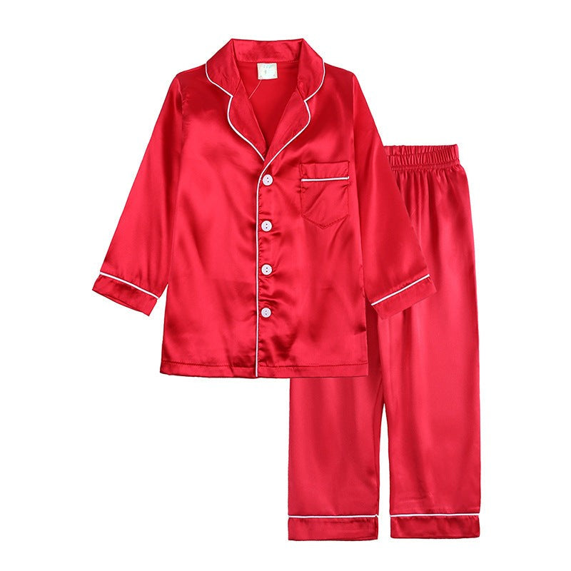 Silk Pyjama Set for Kids Sleepwear Comfort