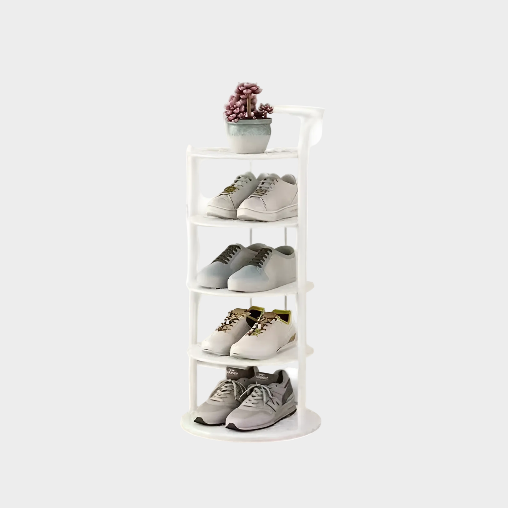 Round Steel Shoe Storage Modern Entryway
