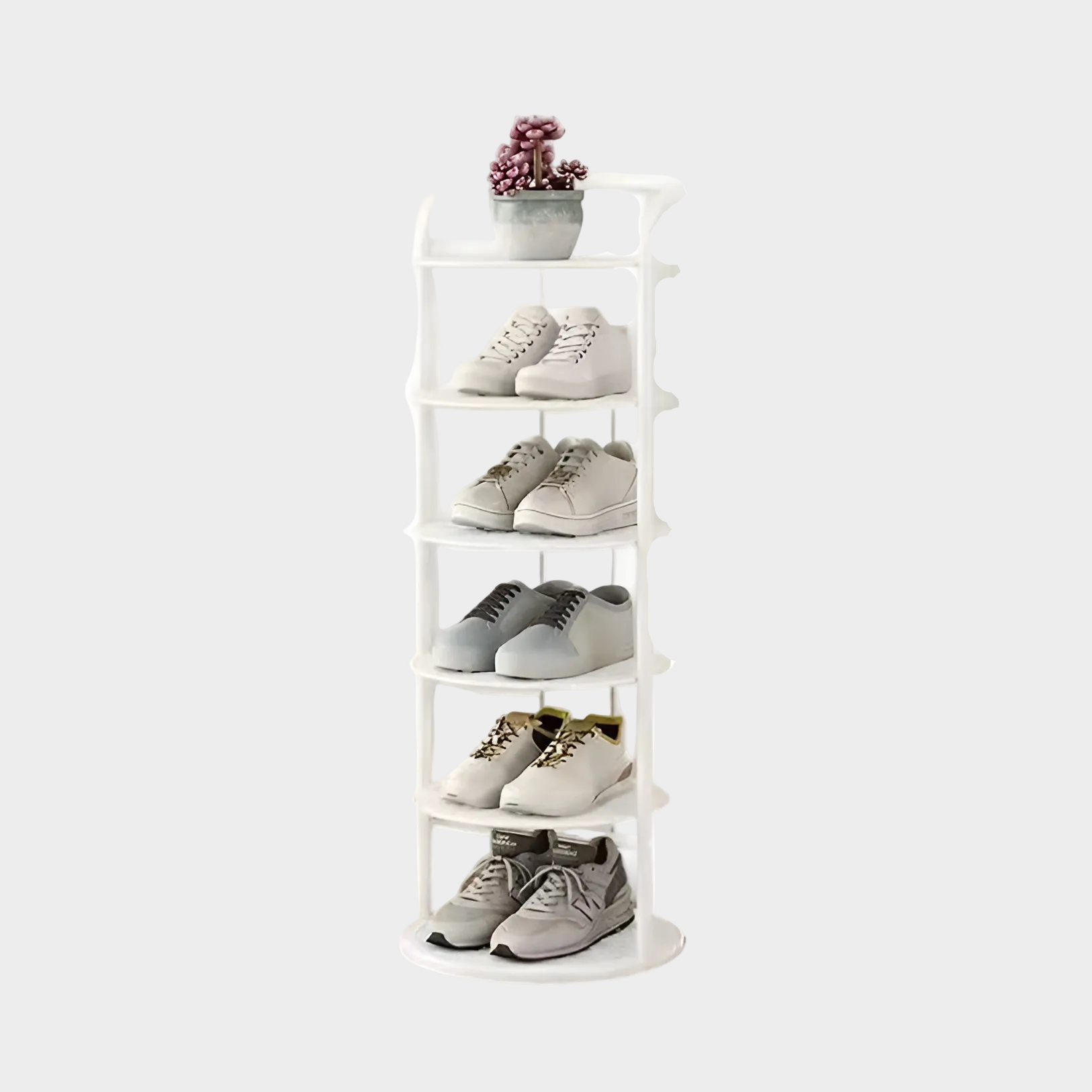 Round Steel Shoe Storage Modern Entryway