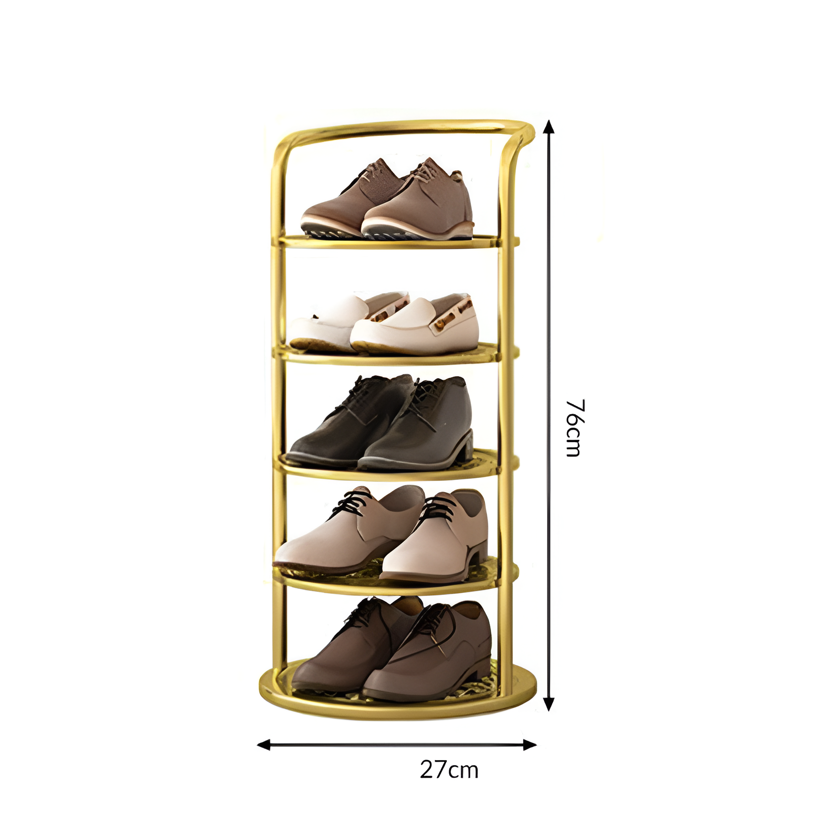 Round Steel Shoe Storage Modern Entryway