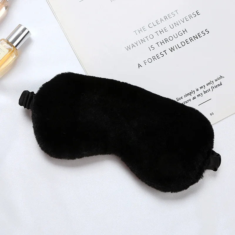 Plush Sleep Mask with Adjustable Strap
