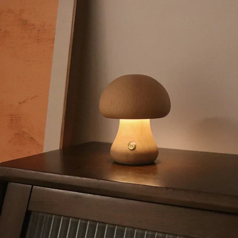 Lampada Touch GlowMush: Lampada da Tavolo Decorativa a LED con Luce Soffusa per Camera da Letto e Ambiente per Bambini