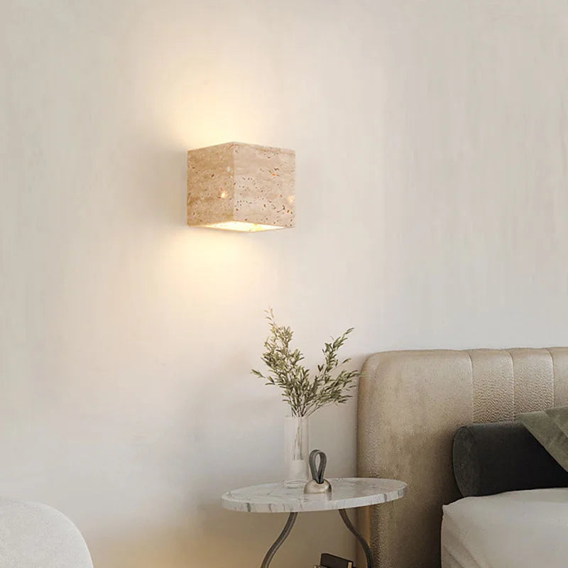 Travertine Stone LED Wall Light Modern