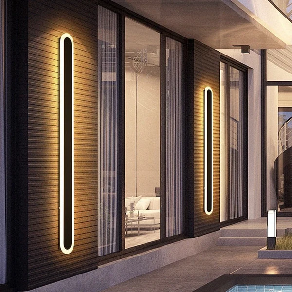 Venkovní LED nástěnné svítidlo moderní černý design