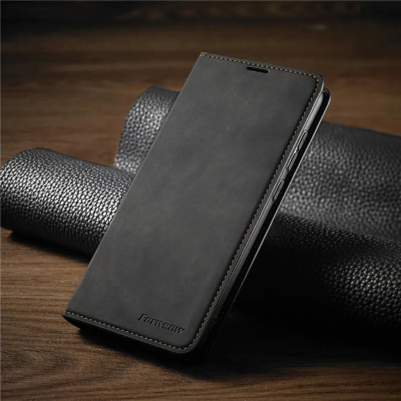 Leather iPhone Wallet Case with Card Slots