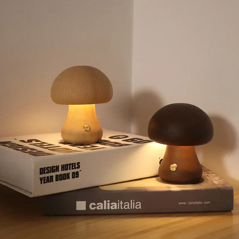 Lampada Touch GlowMush: Lampada da Tavolo Decorativa a LED con Luce Soffusa per Camera da Letto e Ambiente per Bambini