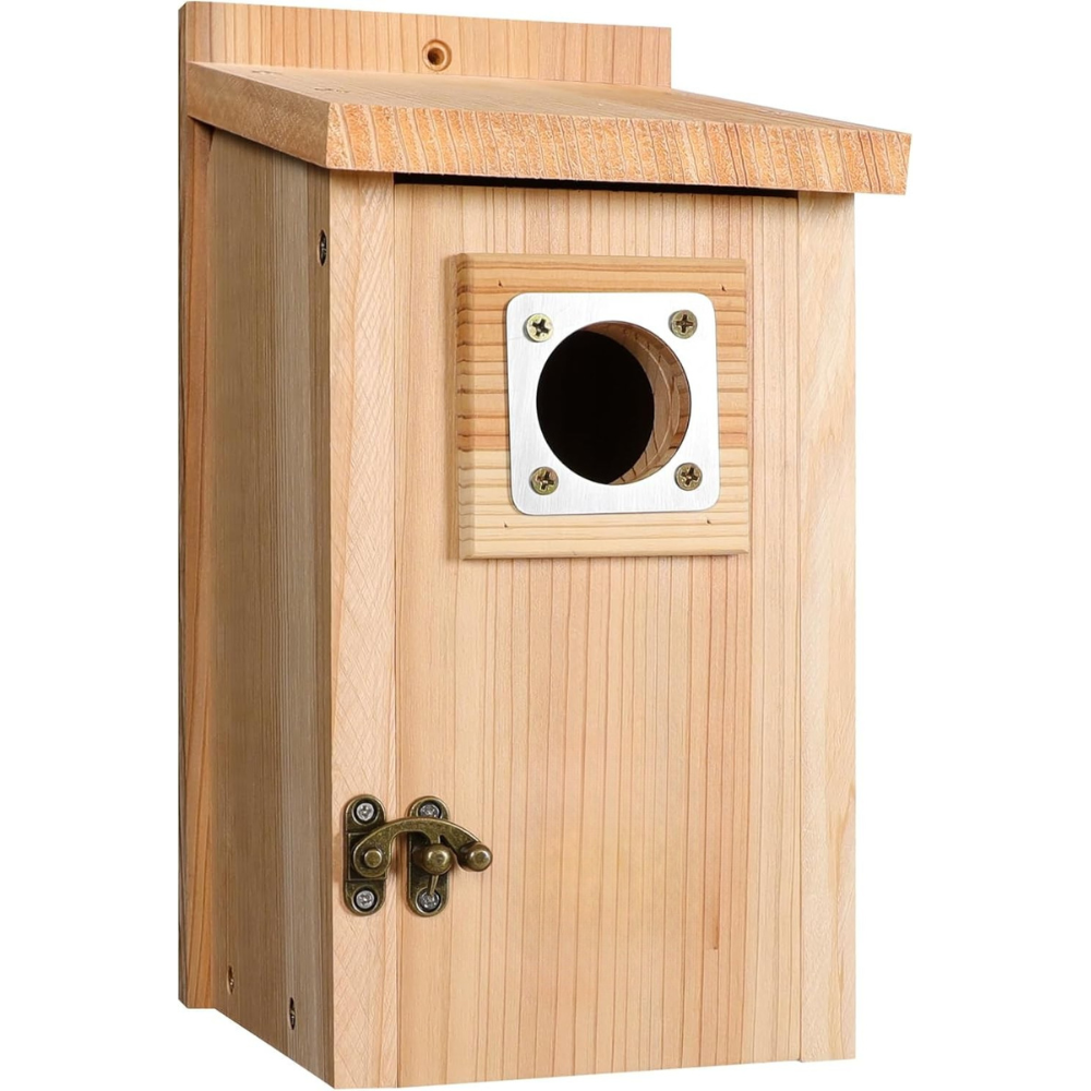 Bird House Wooden Cedar Copper Guard