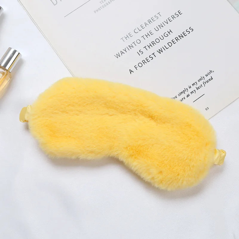 Plush Sleep Mask with Adjustable Strap