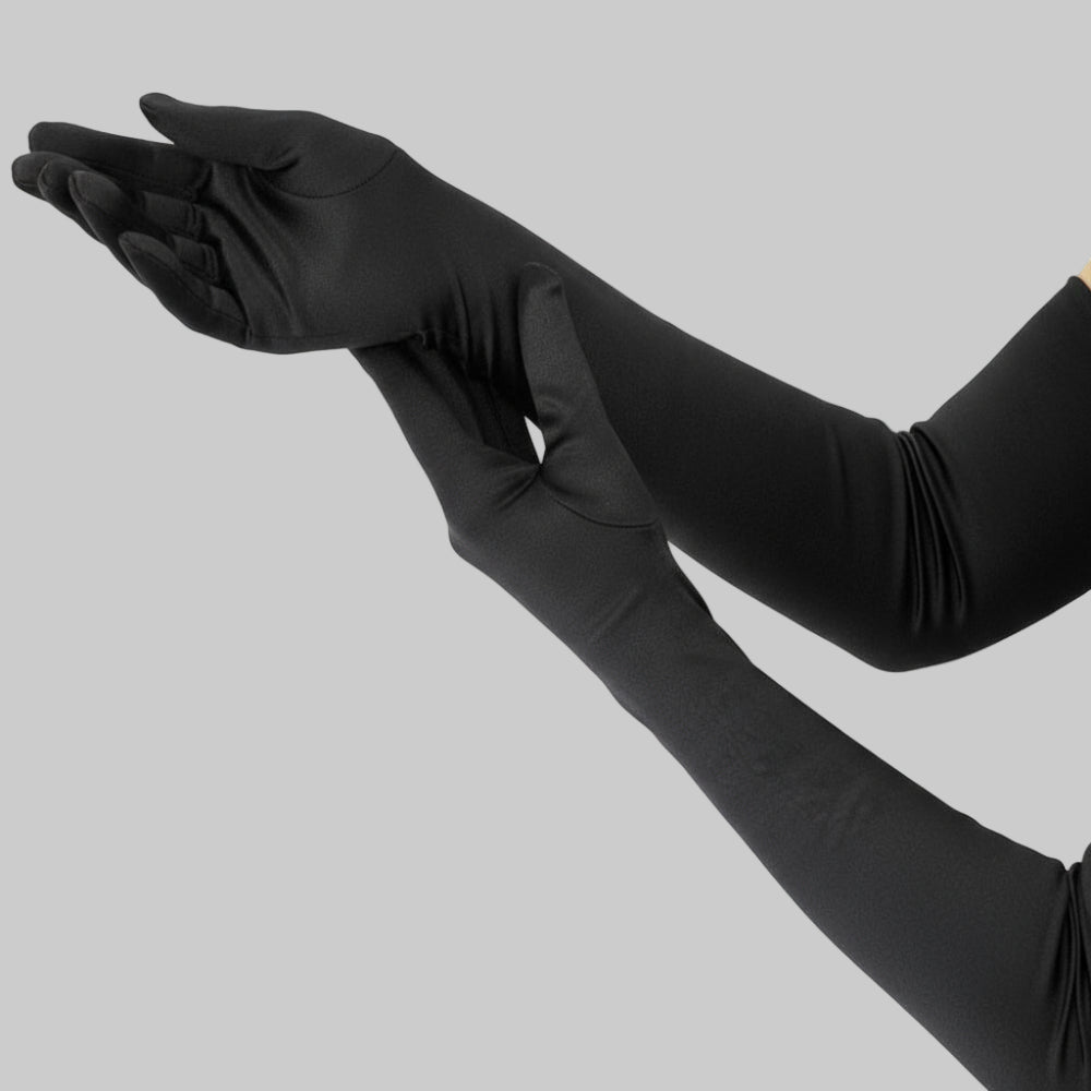 Satin Opera Gloves Women Long Elbow Length Costume