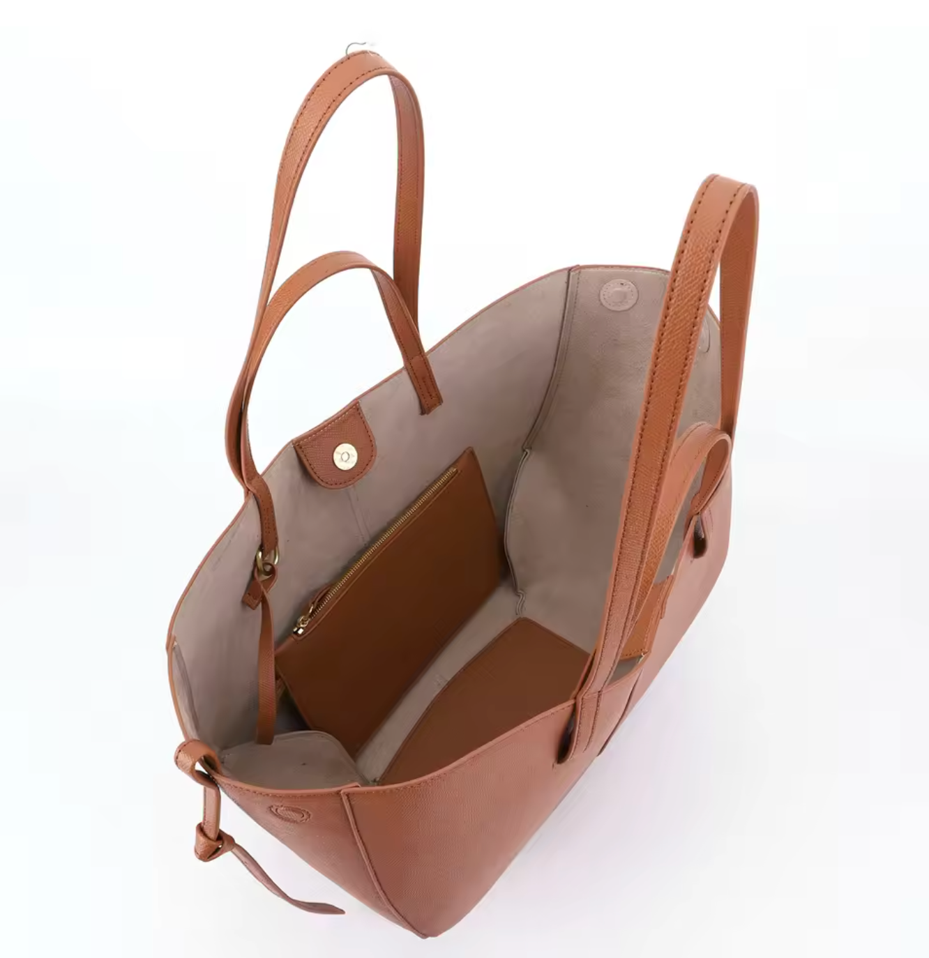 Leather Tote Bag in Classic Minimalist Style