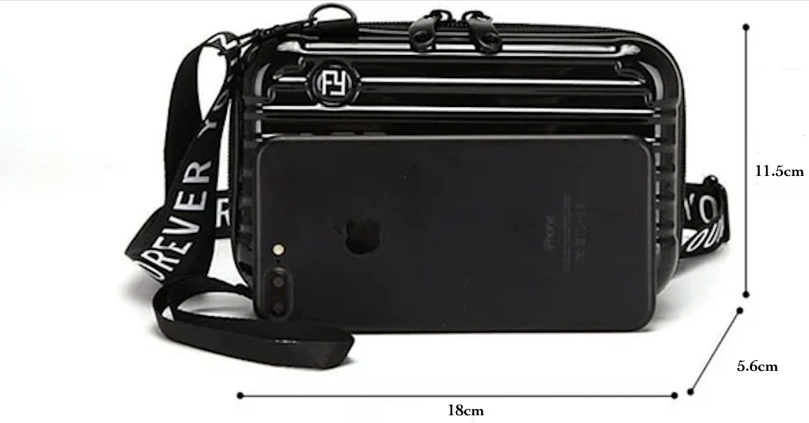 Crossbody taška tvrdý obal kompaktní ramenní pouzdro