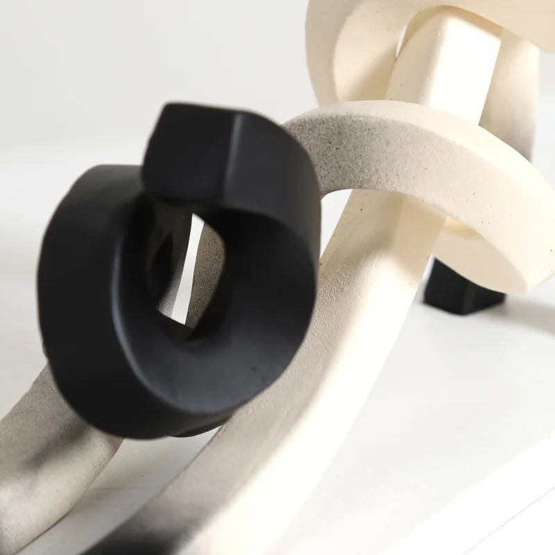 Cat Sculpture Modern Abstract Resin Ornament