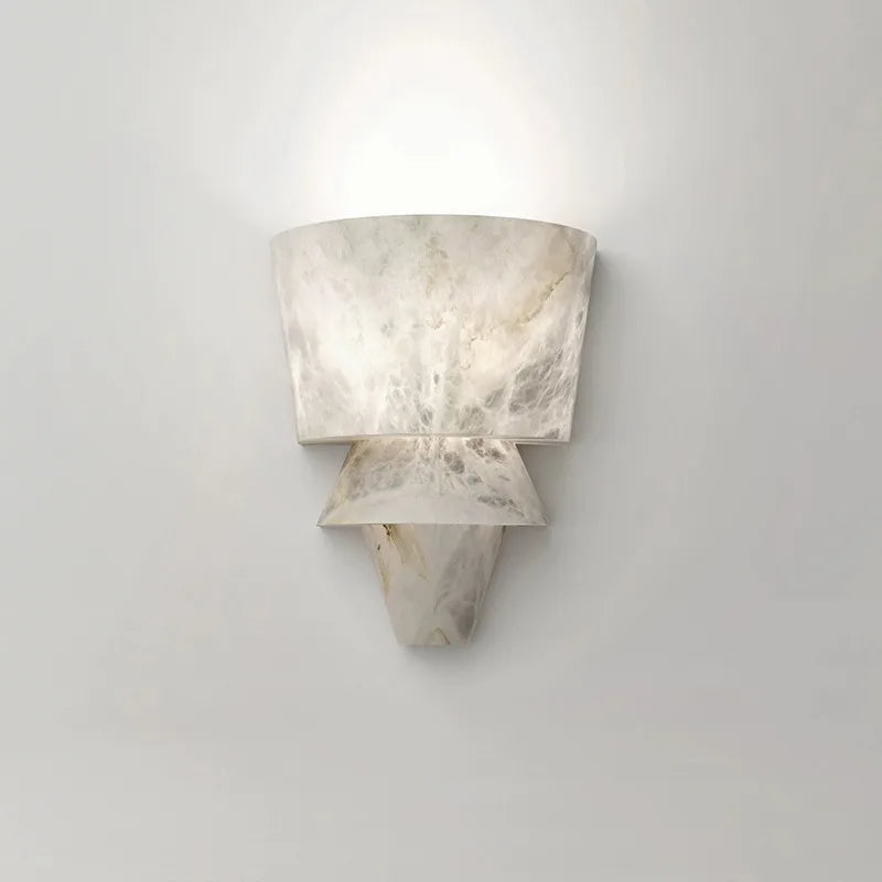 LuxeStone - Elegant Marble Wall Lamp Crafted from Natural Stone for a Modern Aesthetic