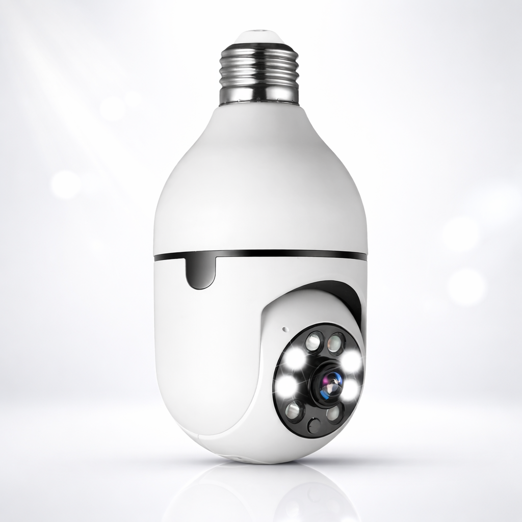 Security Camera Light Bulb Socket Mounted 360 Degree Indoor