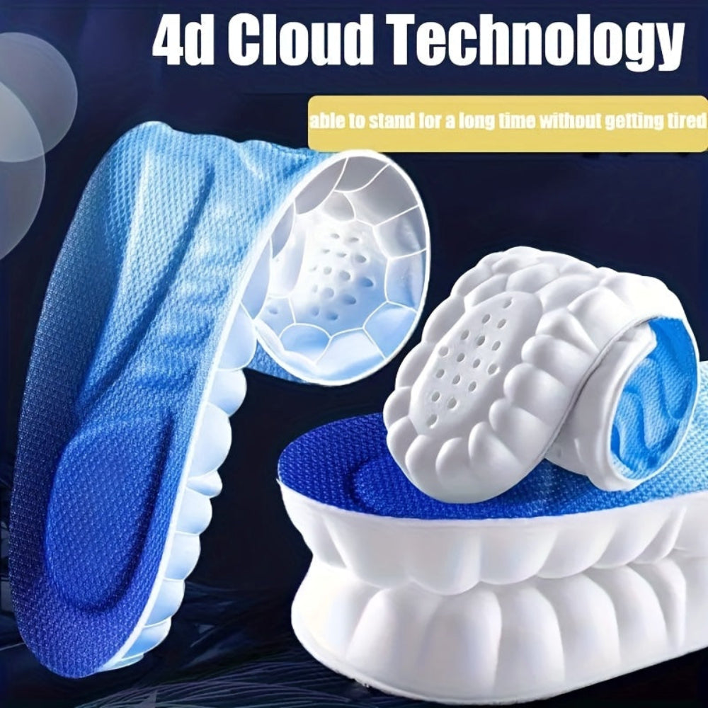 Shoe Insoles Shock Absorbing 4D Cloud Comfort Cushion Inserts