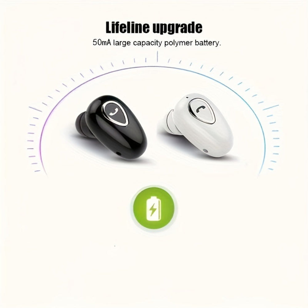 Bluetooth Earbud Wireless Mini Invisible Single Ear Headphone