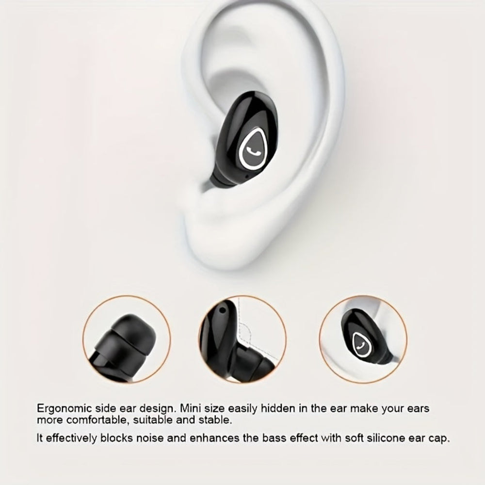 Bluetooth Earbud Wireless Mini Invisible Single Ear Headphone