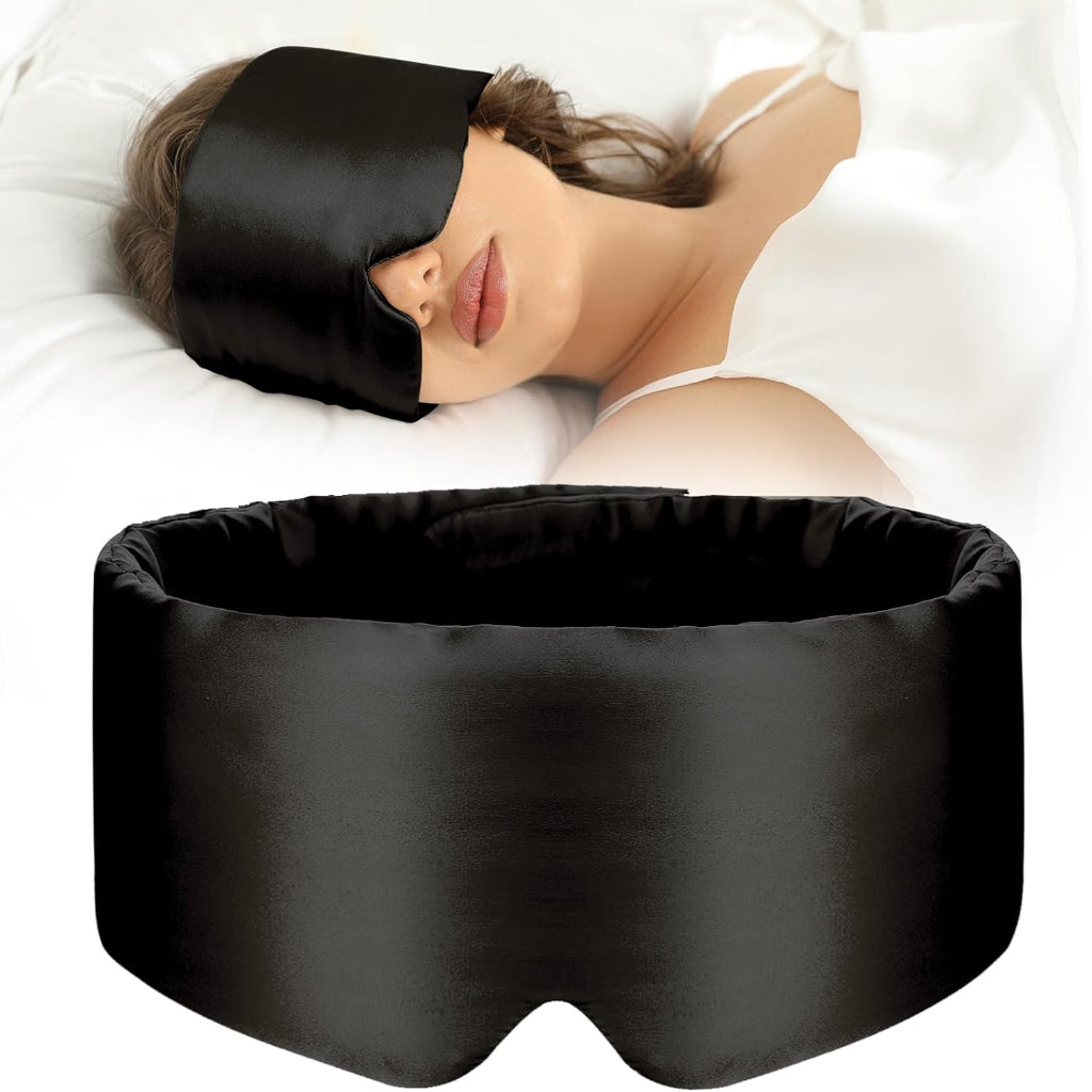 Sleep Mask Adjustable Blackout Eye Cover Light Blocking Design