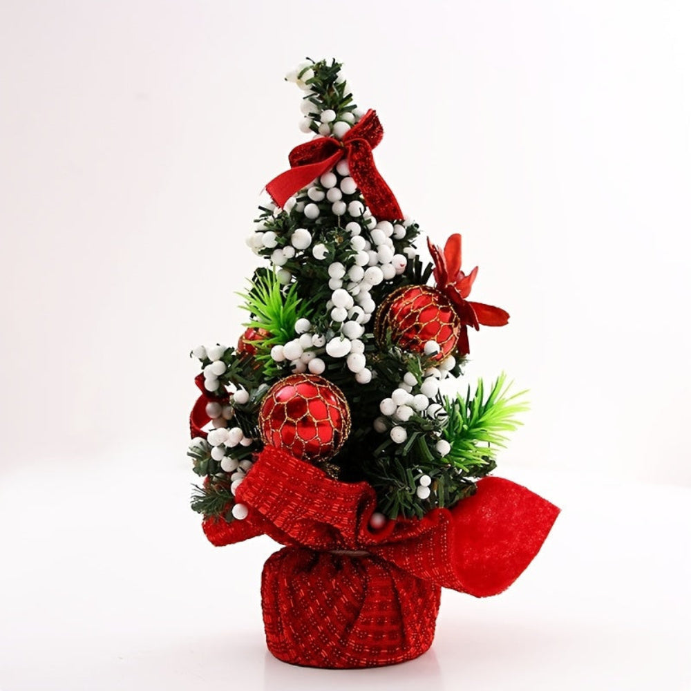 Small Christmas Tree Tabletop Holiday Decoration Set Trio
