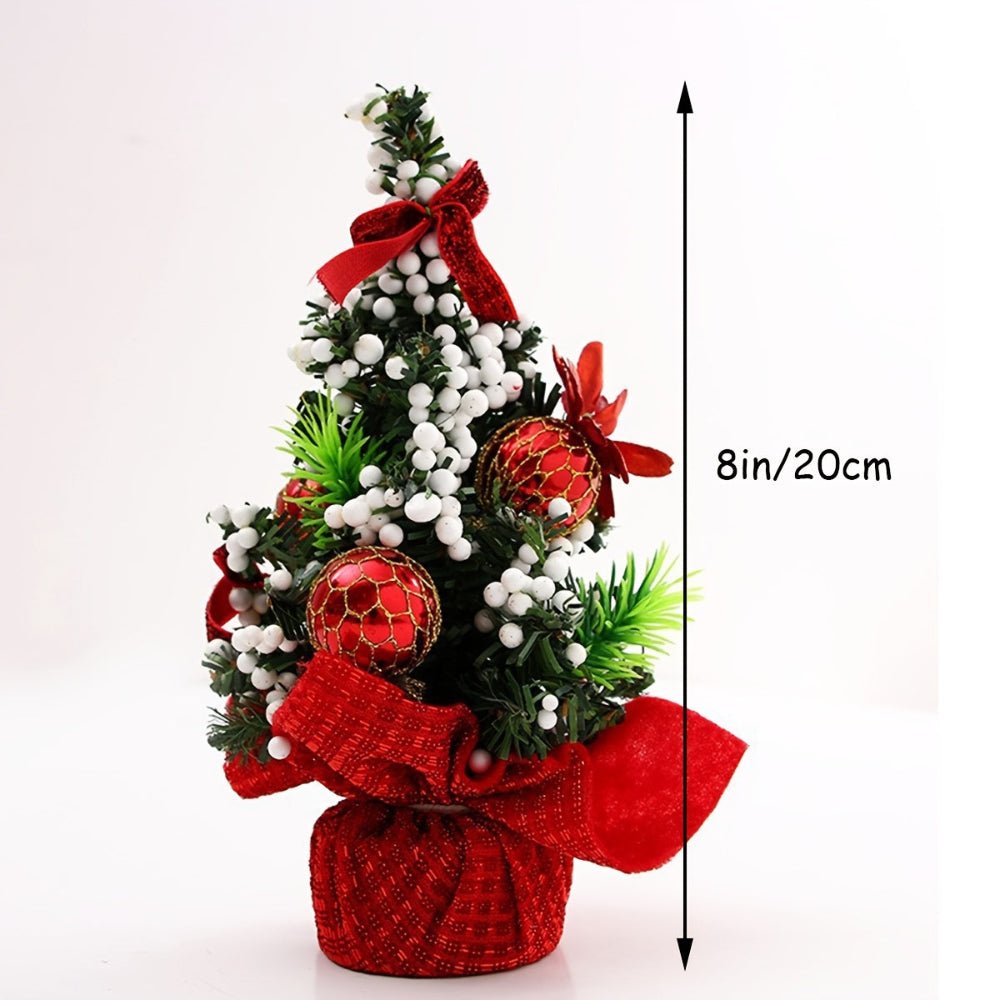 Small Christmas Tree Tabletop Holiday Decoration Set Trio