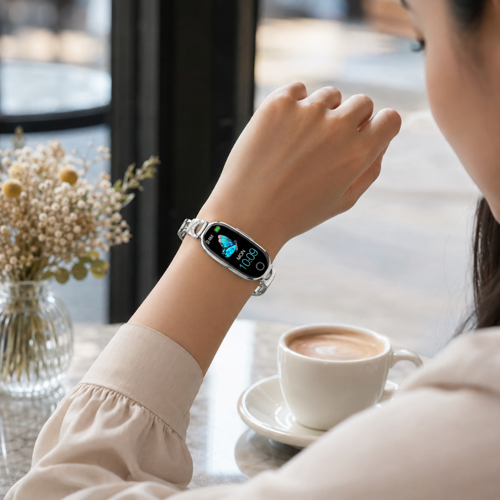 Montre de fitness intelligente pour femmes avec bracelet en bracelet