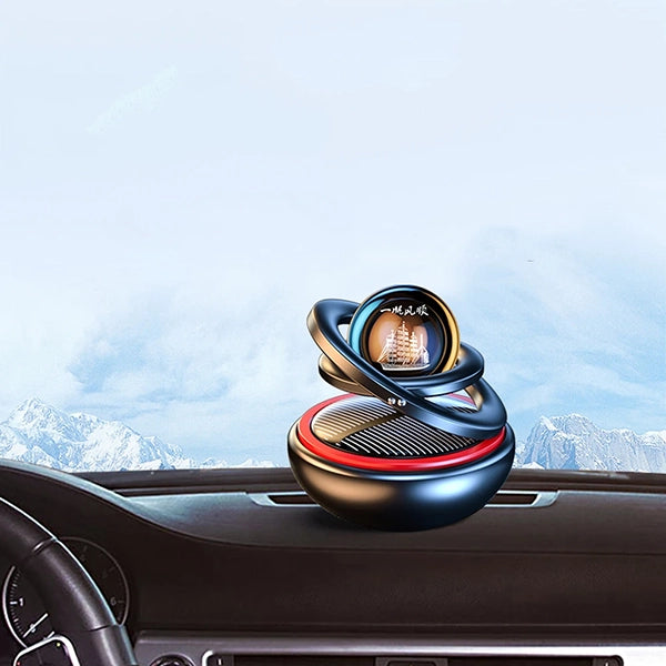 Car Air Freshener with Solar Rotating Design