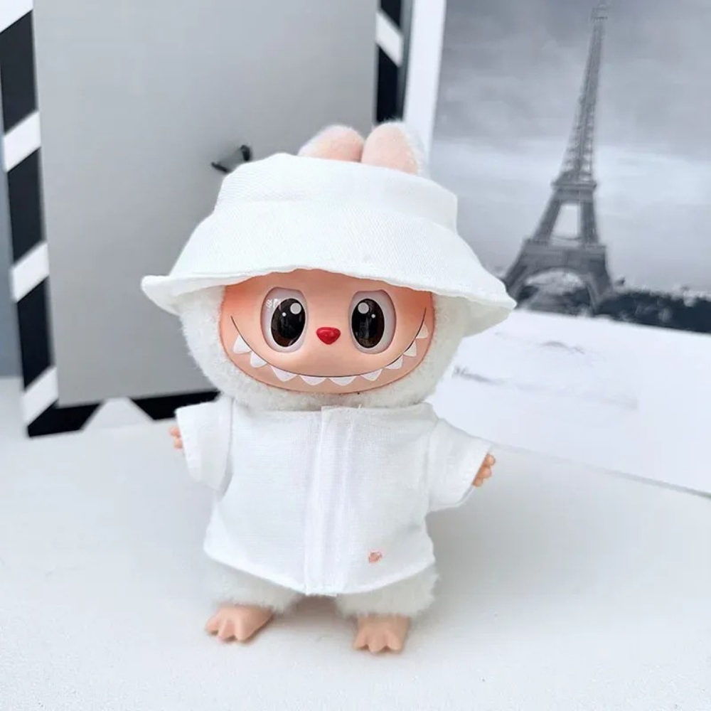 Ropa de muñeca conjunto deportivo de algodón con sombrero