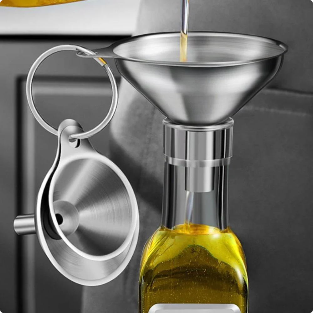 Stainless Steel Kitchen Funnels Set 2