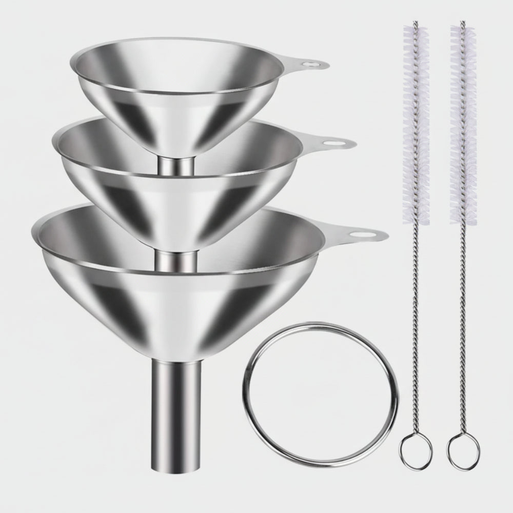 Stainless Steel Kitchen Funnels Set 5