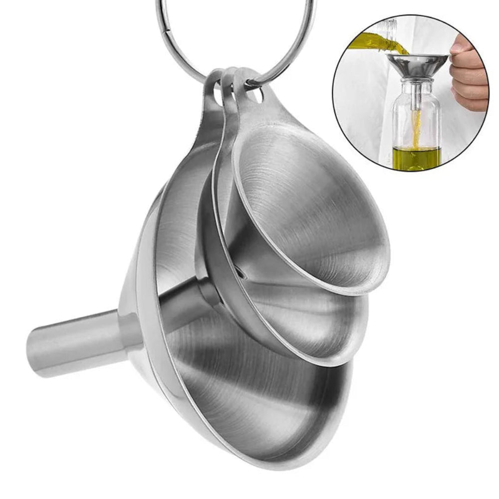 Stainless Steel Kitchen Funnels Set 7