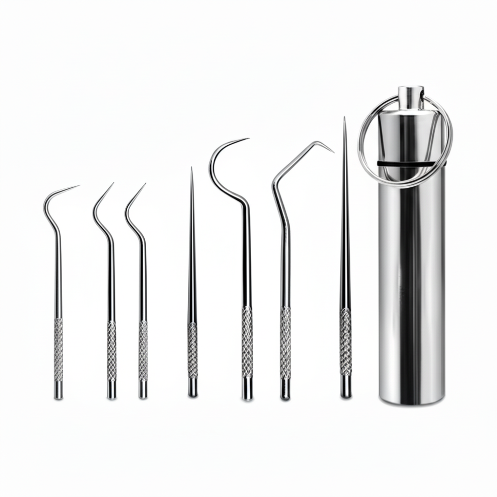 Stainless Steel Toothpicks Oral Hygiene Set 4