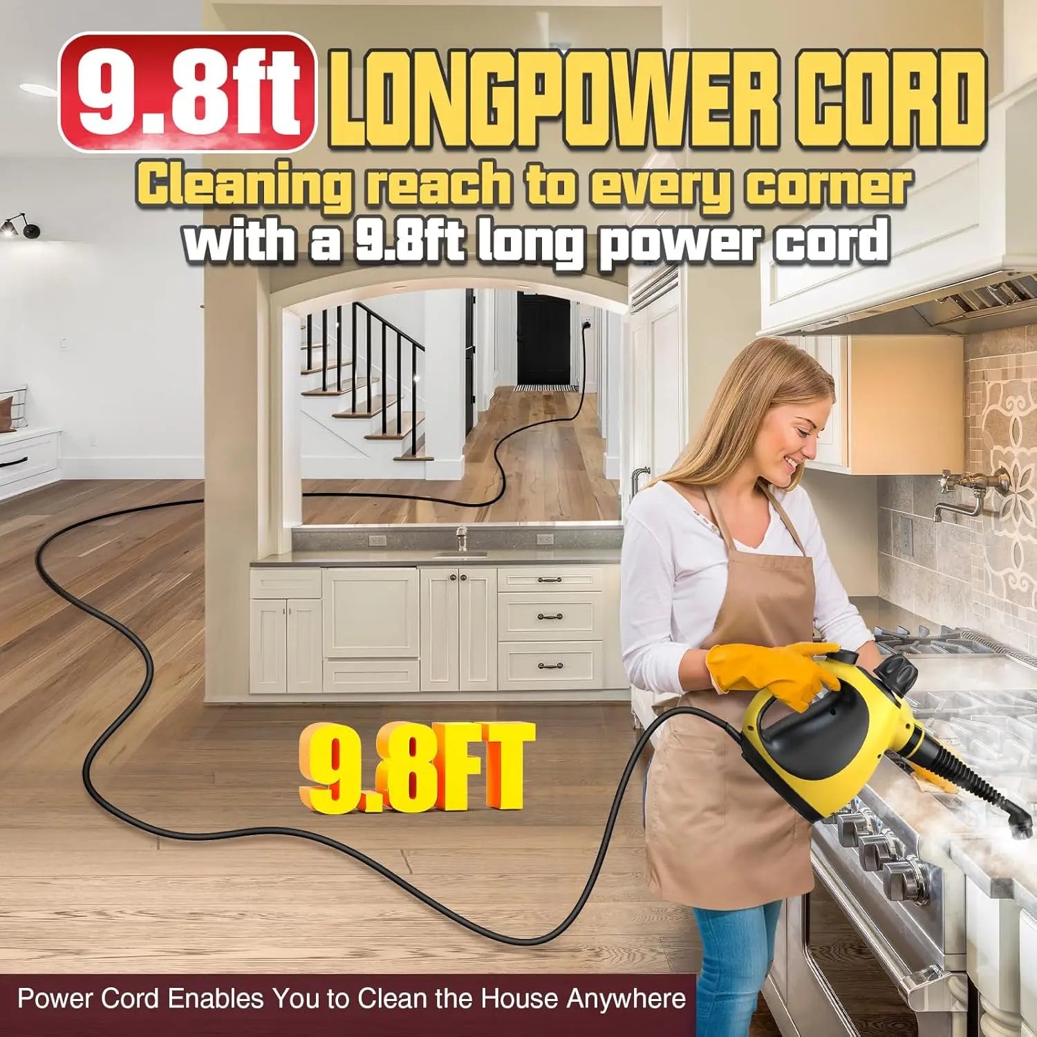 Steam Cleaner Handheld Multi Surface Accessory Set 4