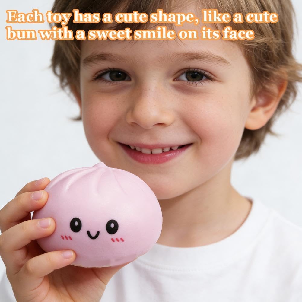 Stress Ball Squishy Dumpling Glitter Fidget Toy 6