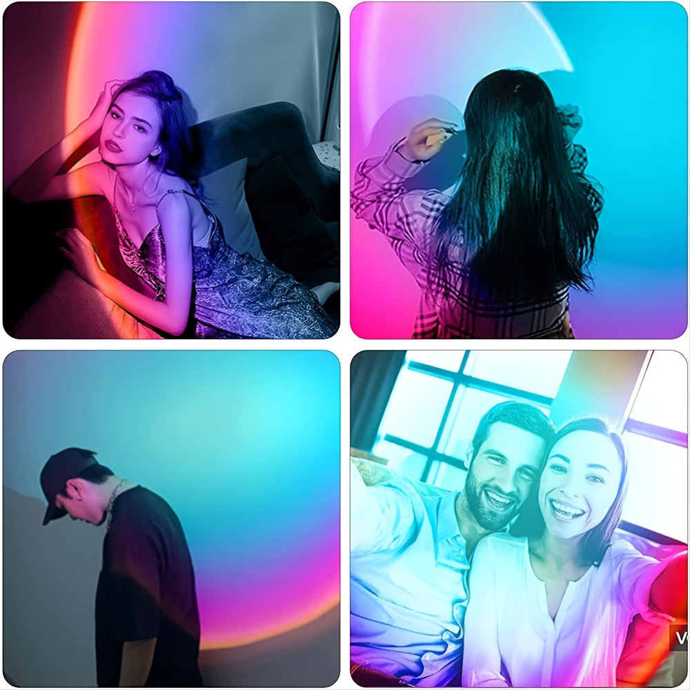 Sunset Lamp Gift Projection Light Rotating Ambient Desk Floor Decor