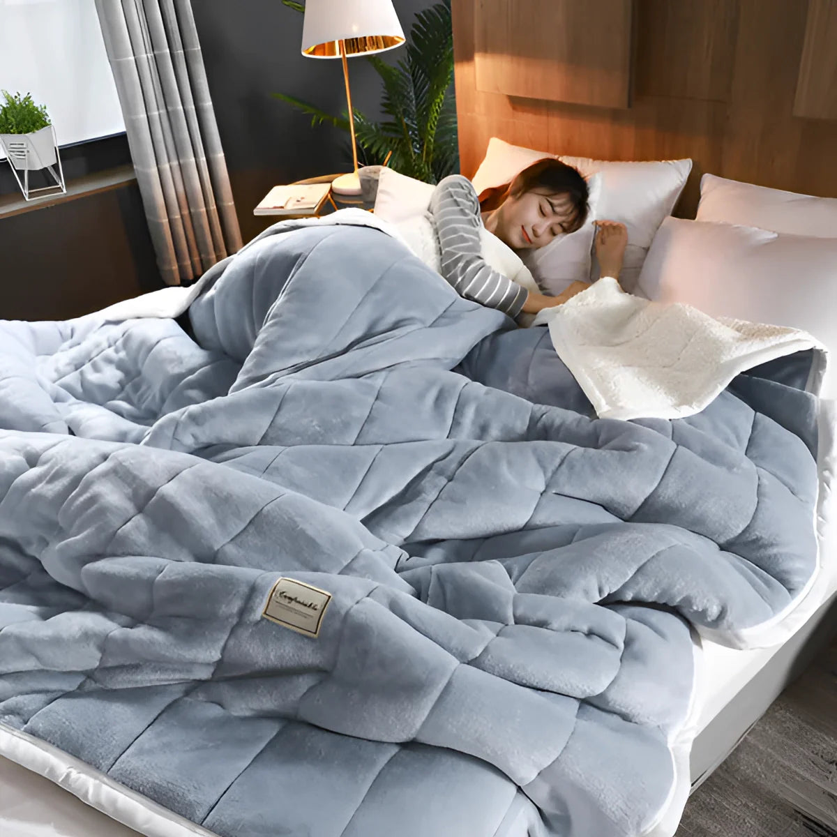 Sherpa Fleece Duvet Cover Weighted Blanket