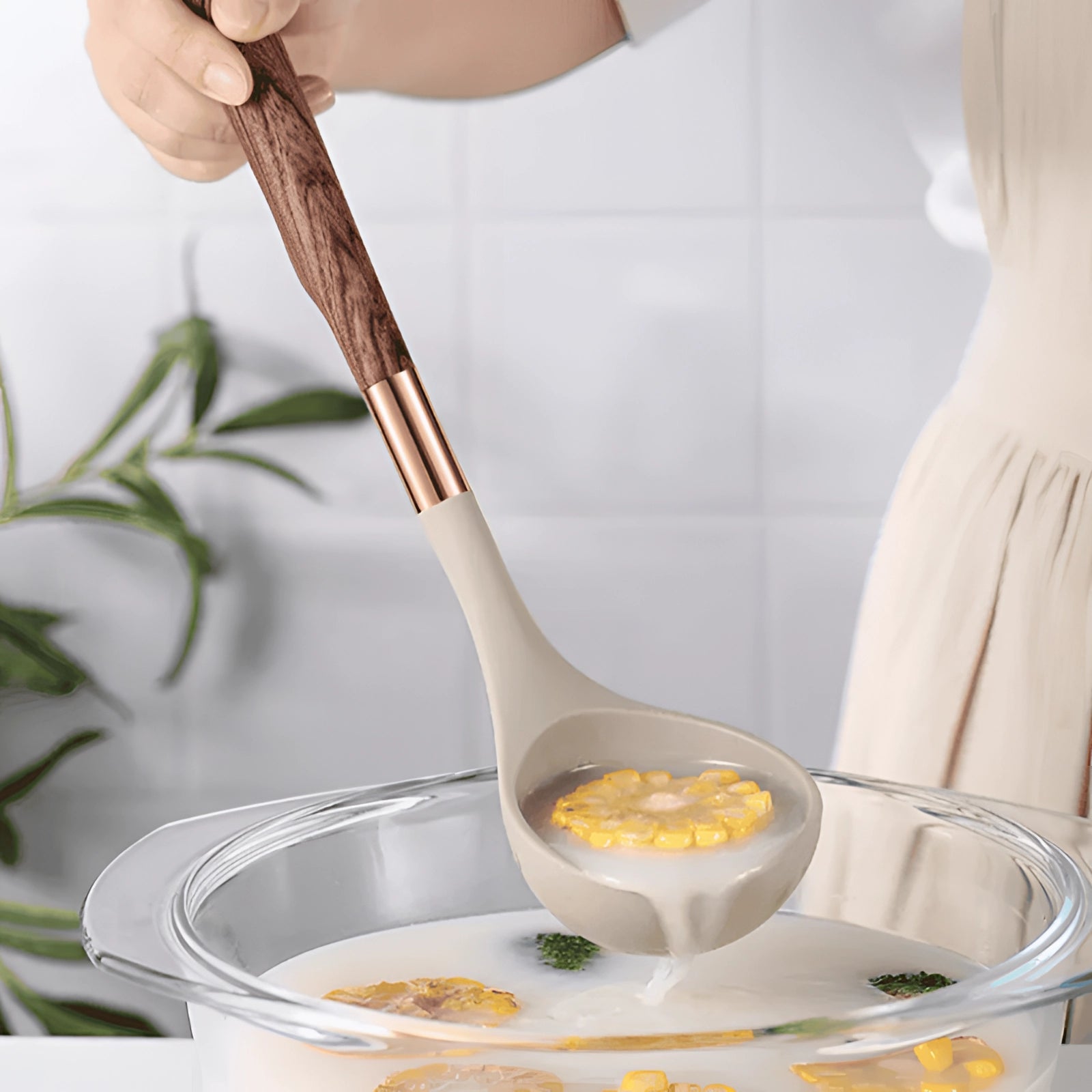 Kitchen Utensils Set Silicone Wood Cooking Tools