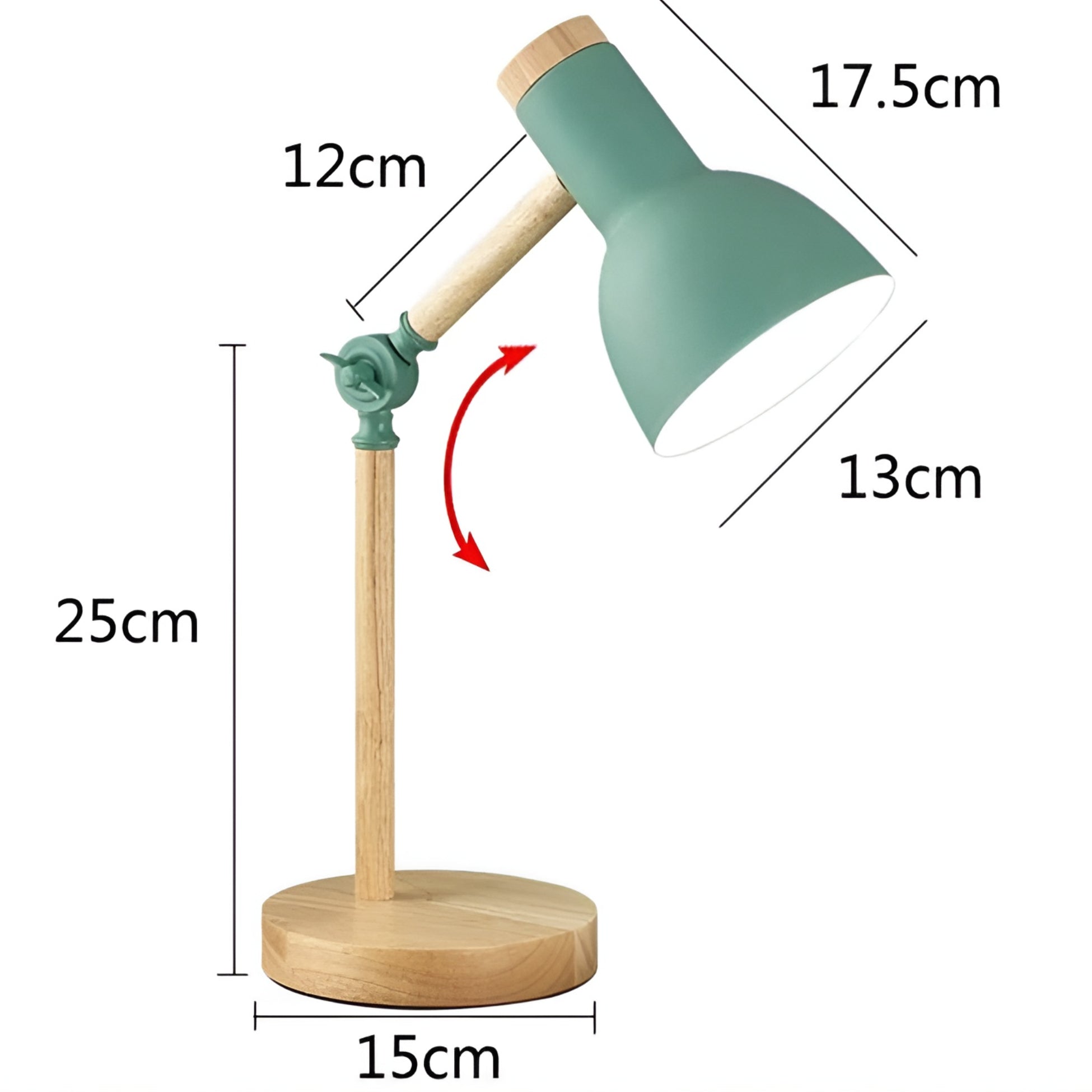 Verstellbare Tischlampe aus Holz | Nordische Beleuchtung