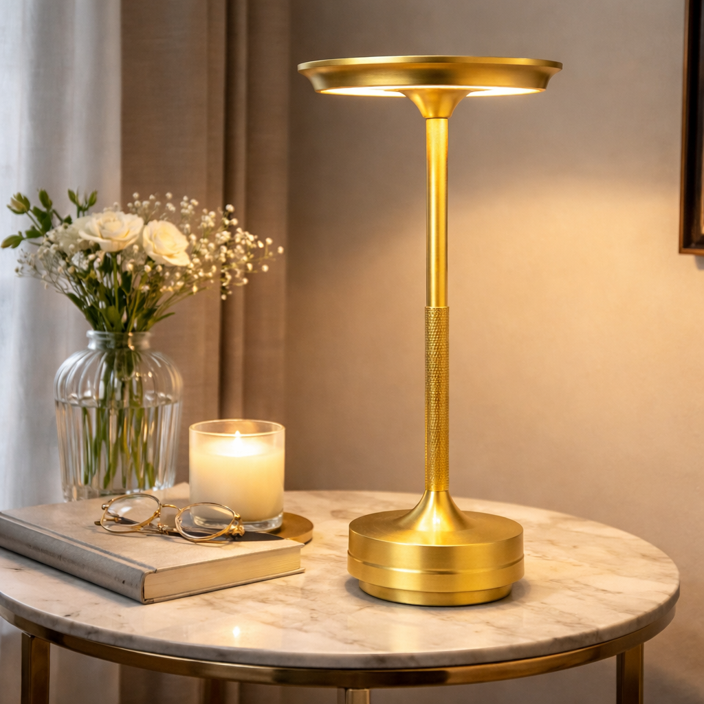 Table Lamp Cordless LED Touch Dimmable Aluminum Rechargeable