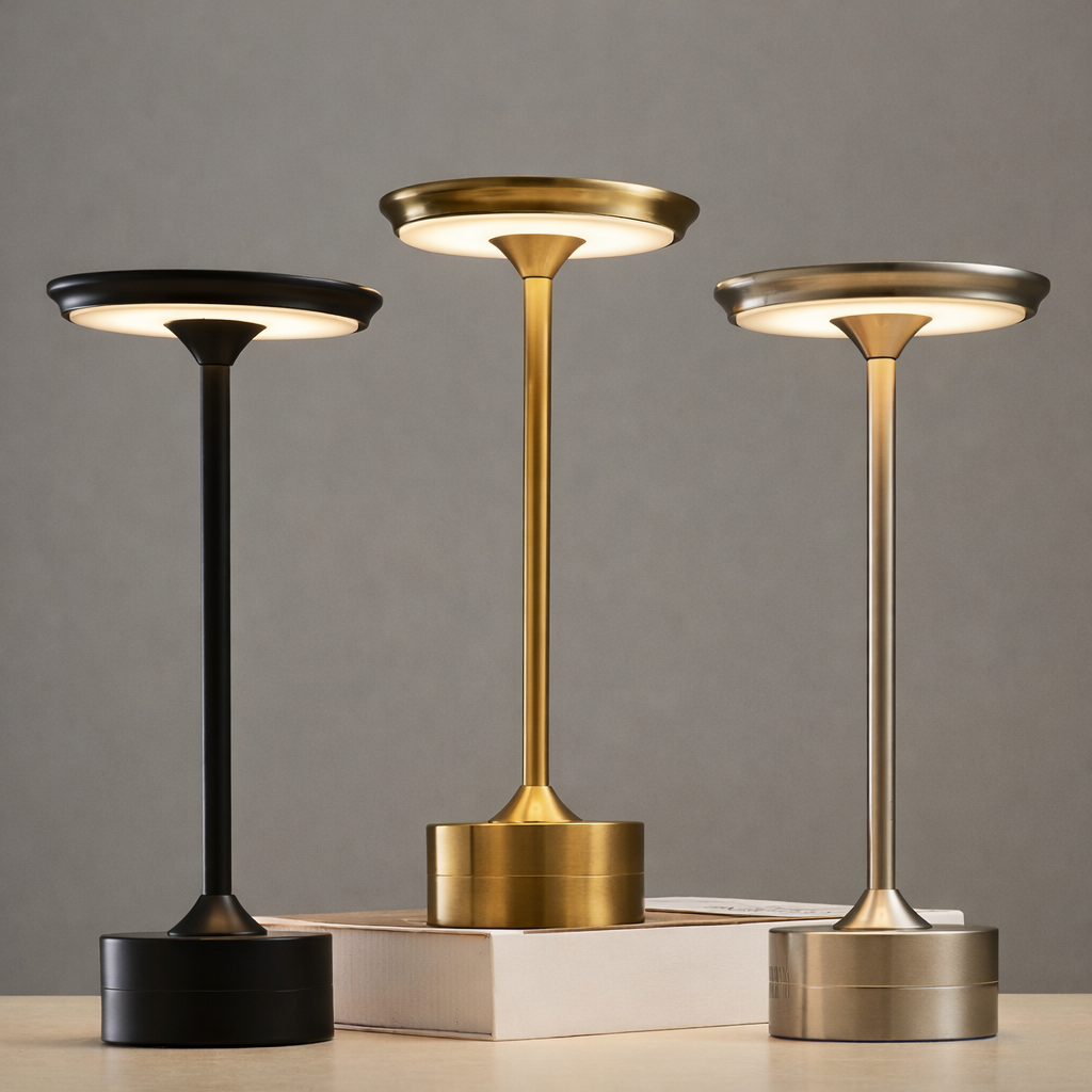 Table Lamp Cordless LED Touch Dimmable Aluminum Rechargeable
