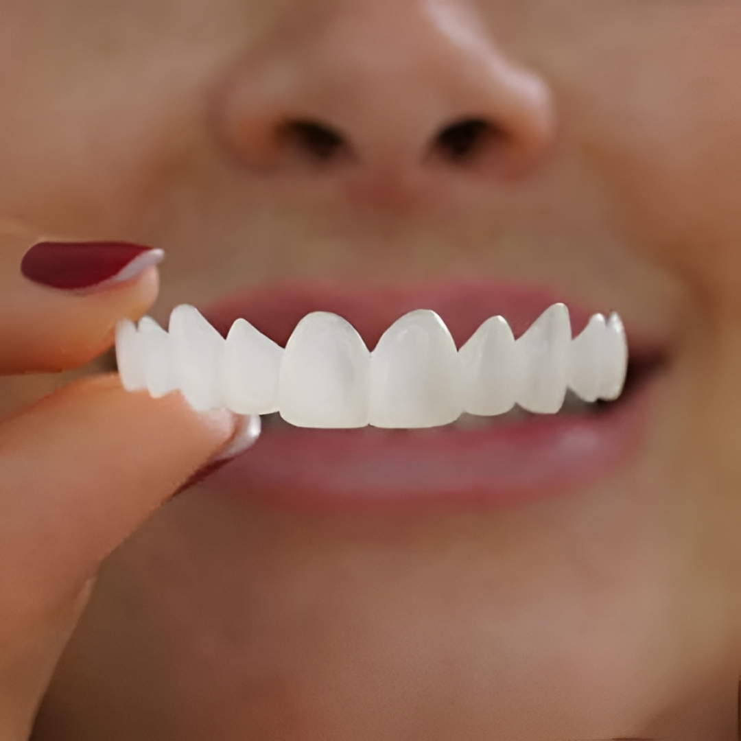 Veneers für Zähne mit natürlichem weißem Finish